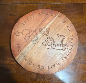 Disney Winnie the Pooh and Friends Wooden Lazy Susan Serving Board